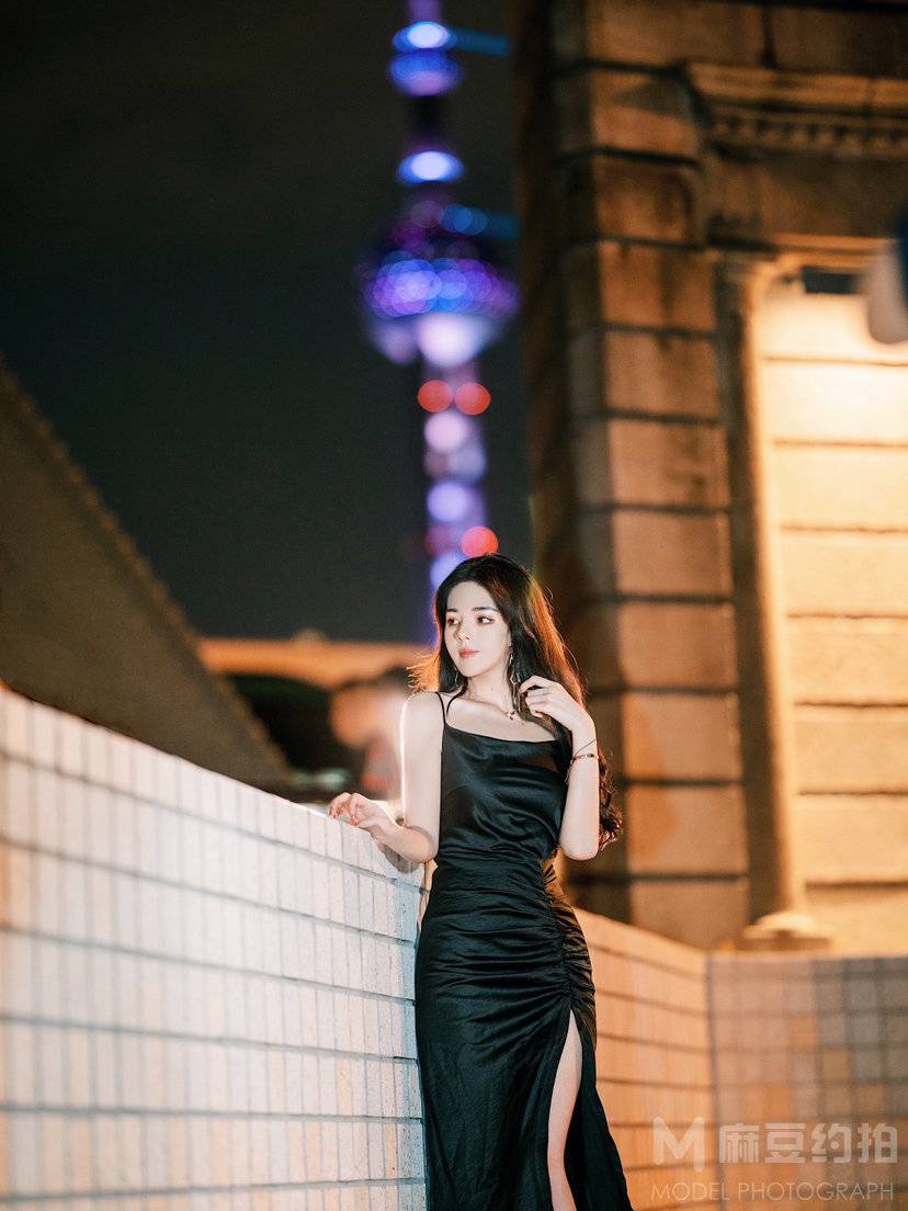 夜景模特