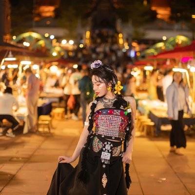 夜景模特