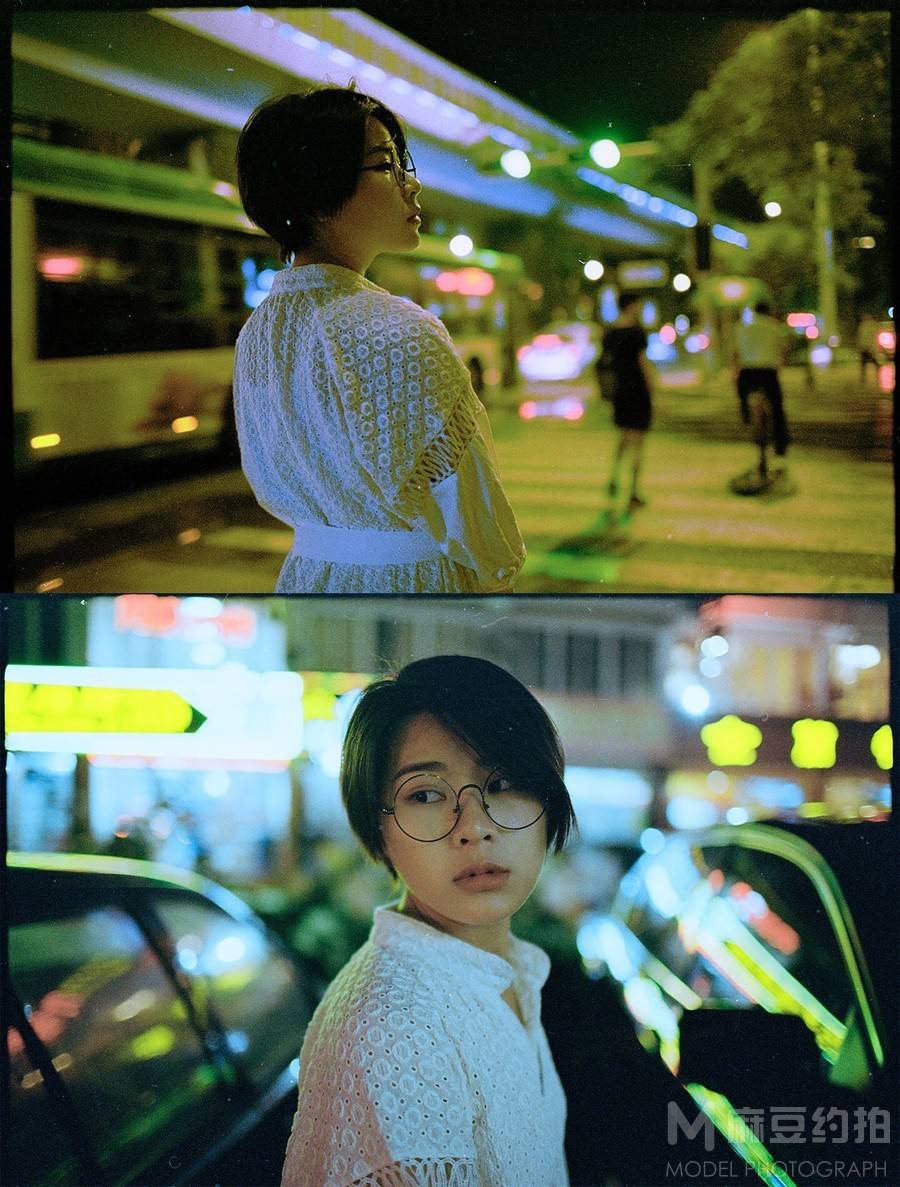 夜景模特