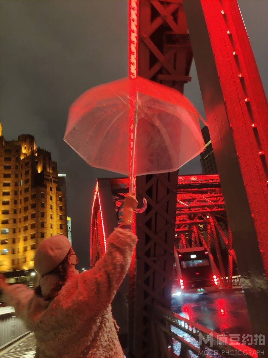 夜景模特