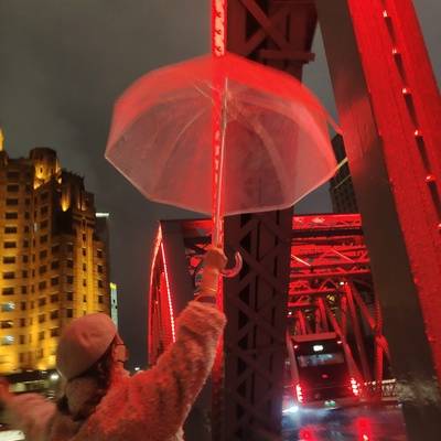夜景模特