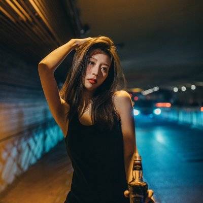 夜景模特