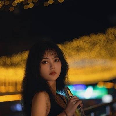 夜景模特