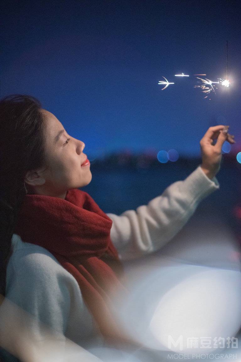 夜景模特