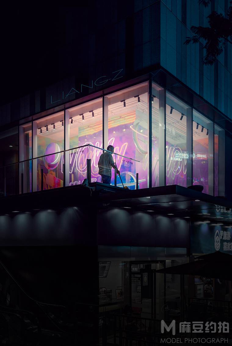 夜景模特