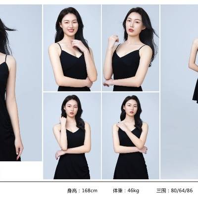黑白模特
