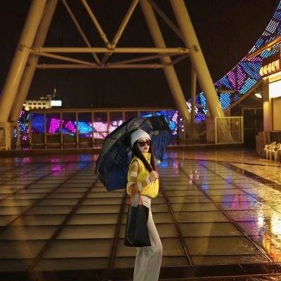夜景模特