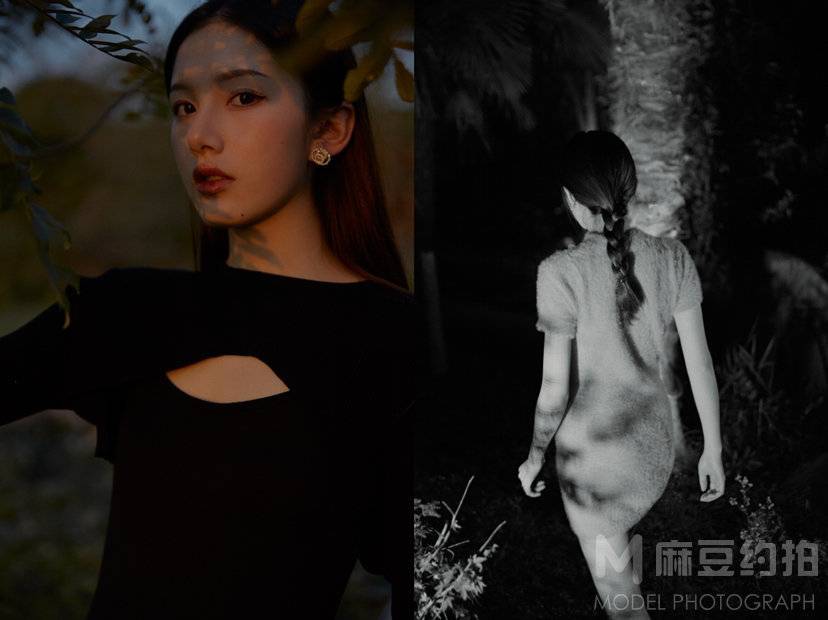 黑白模特