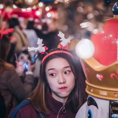 夜景模特