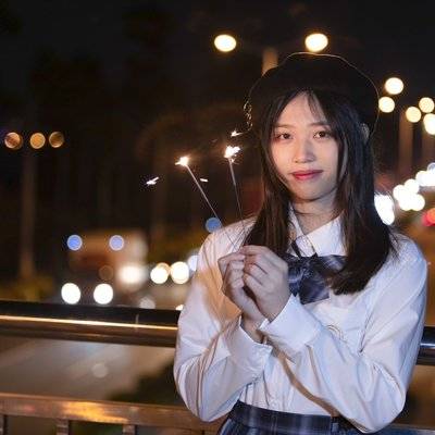 夜景模特