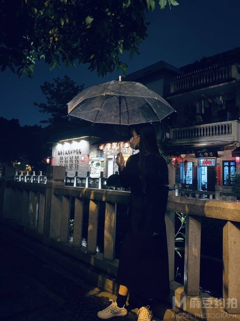 夜景模特