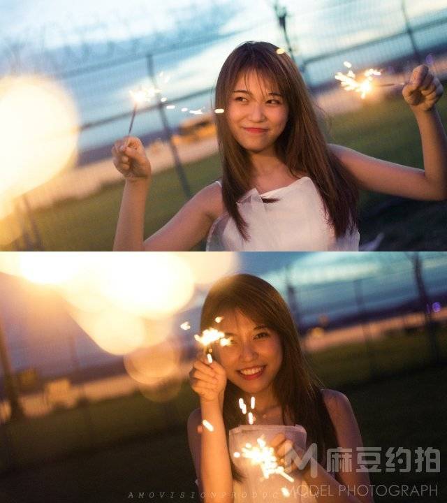 夜景模特