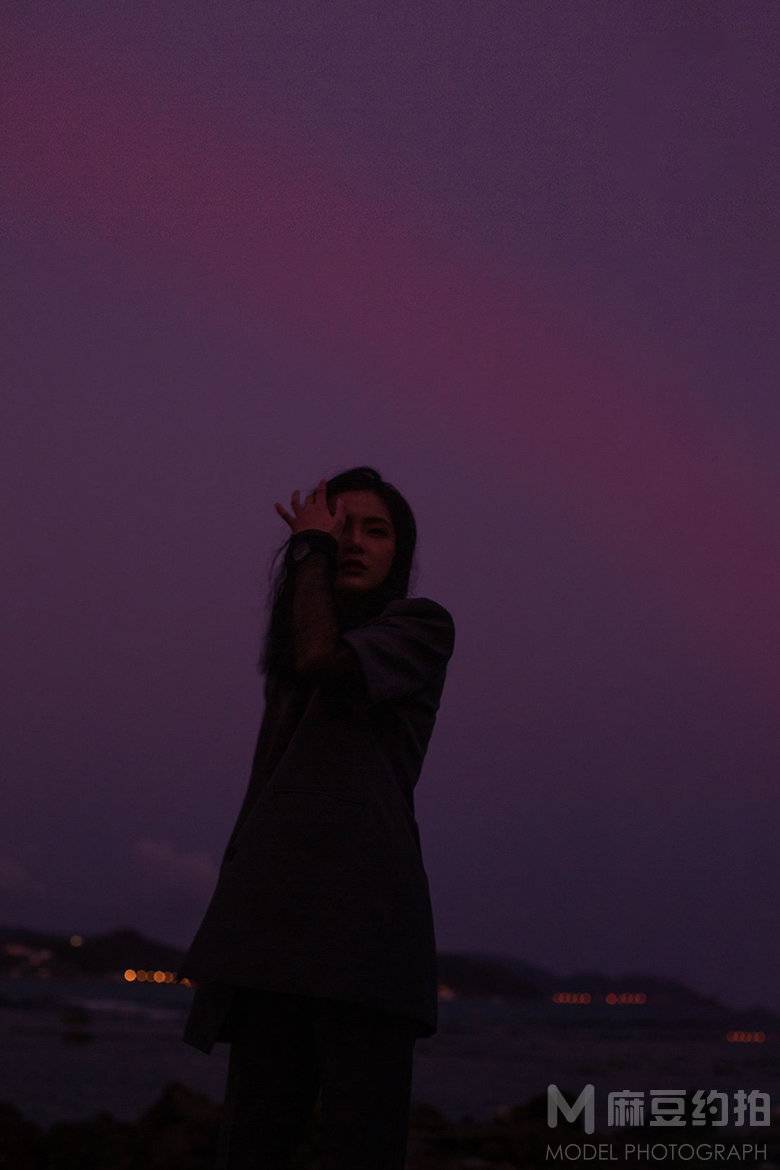 夜景模特