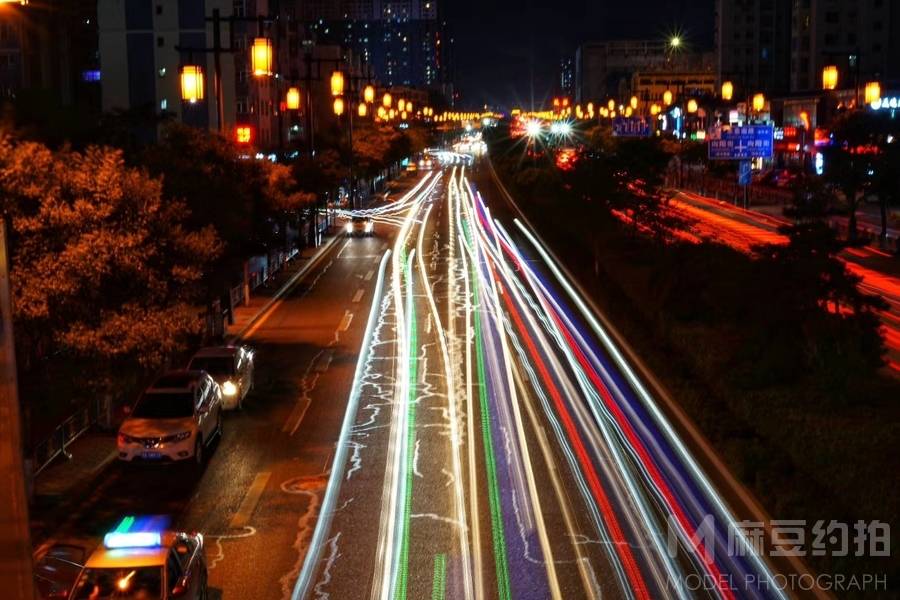 夜景模特
