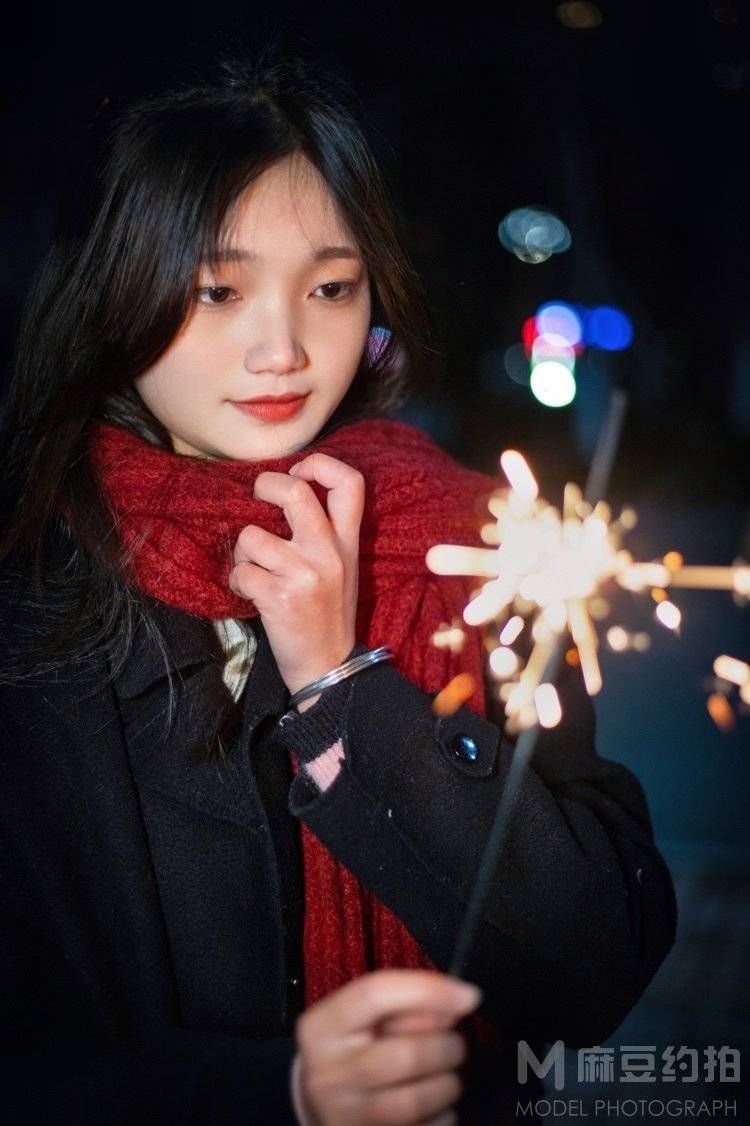 夜景模特