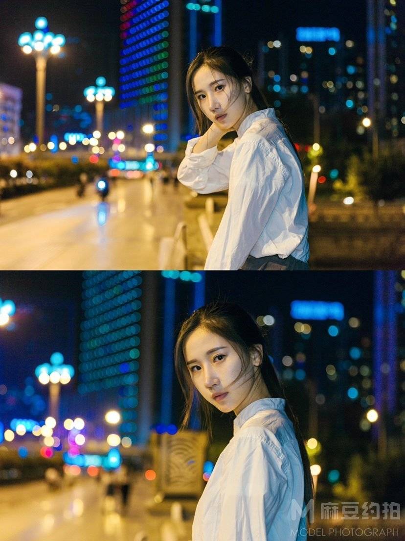 夜景模特
