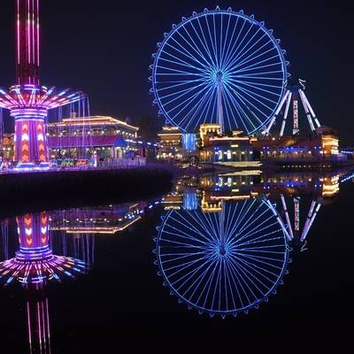 夜景模特