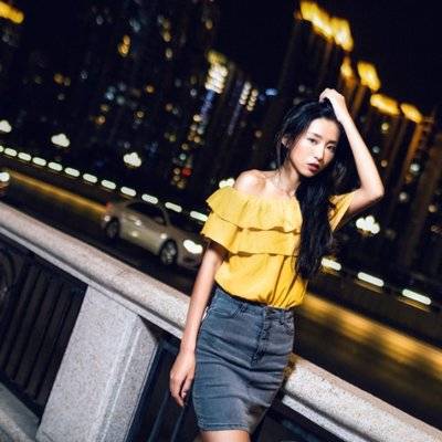 夜景模特