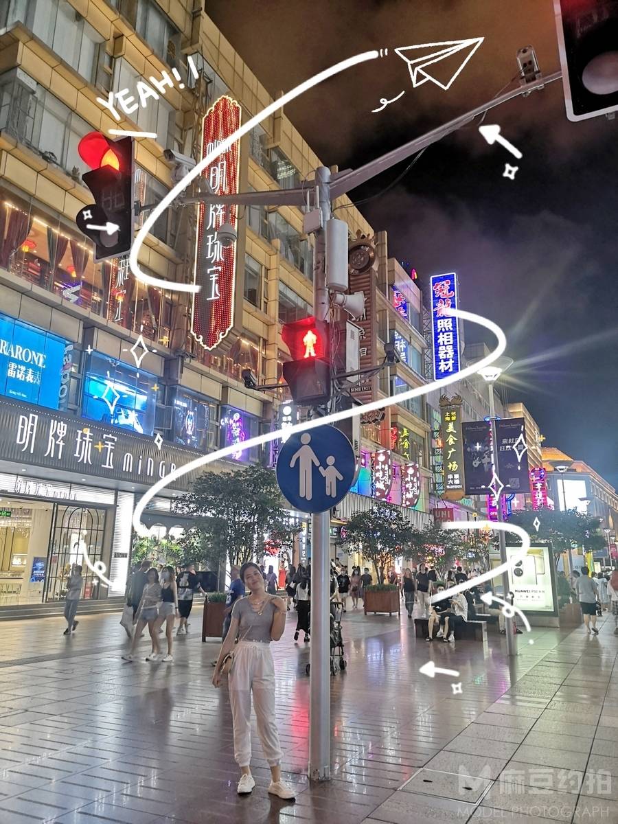 夜景模特