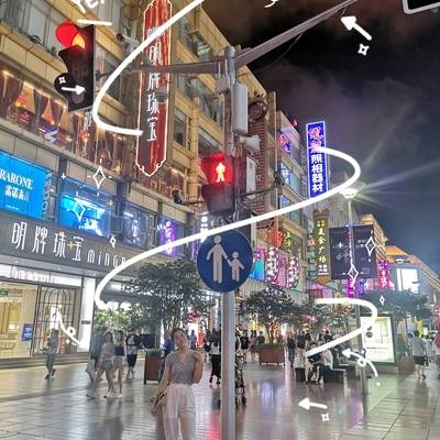 夜景模特