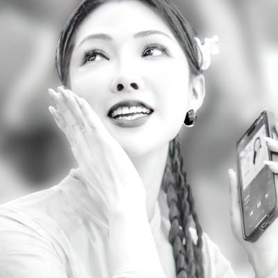 黑白模特