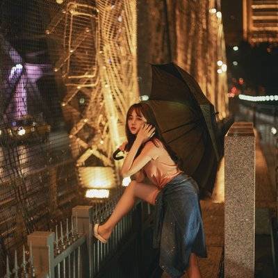 夜景模特