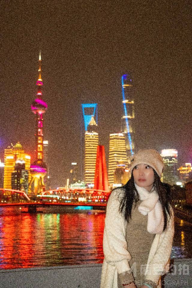 夜景模特