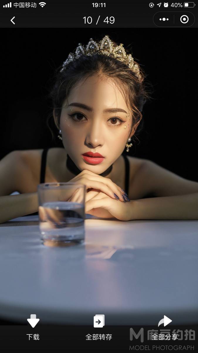 黑白模特
