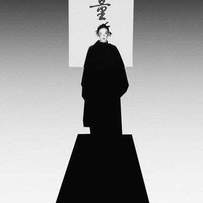 黑白模特