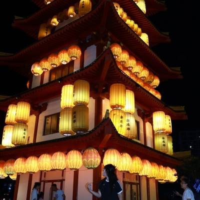 夜景模特