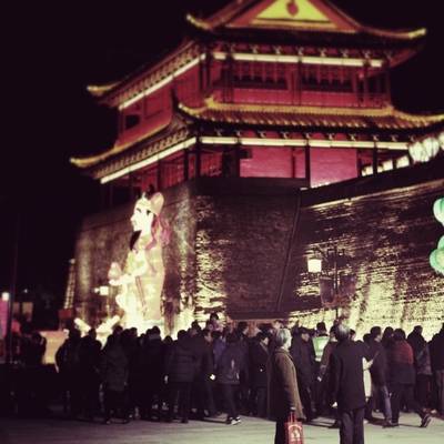 夜景模特