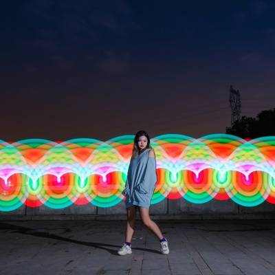 夜景模特