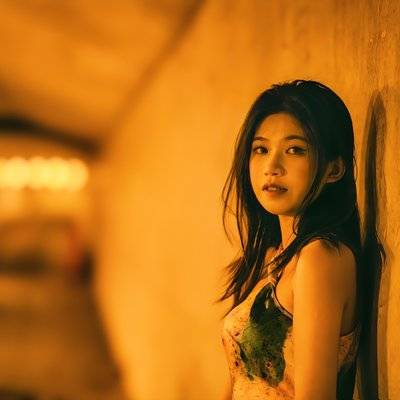 夜景模特