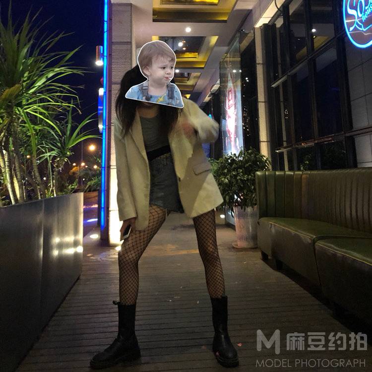 黑白模特
