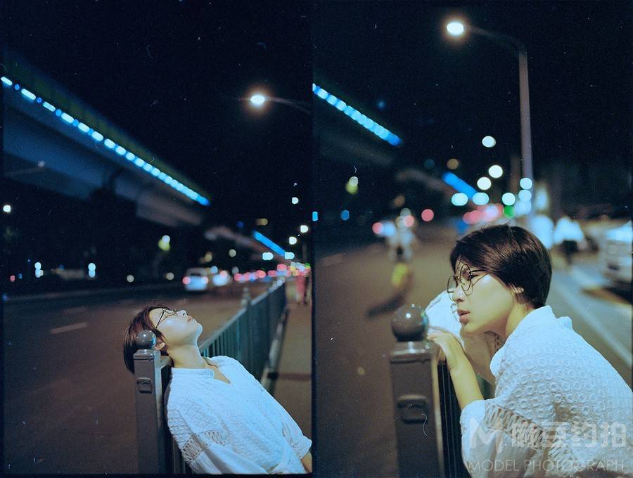 夜景模特