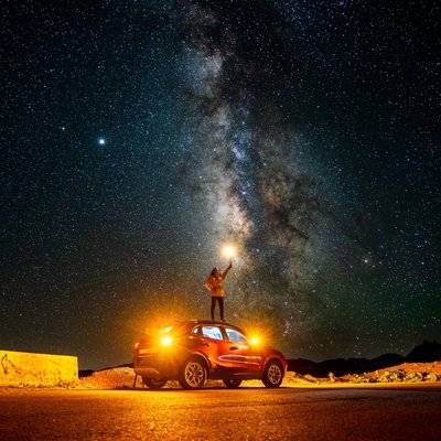 夜景模特
