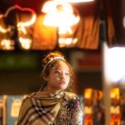 夜景模特