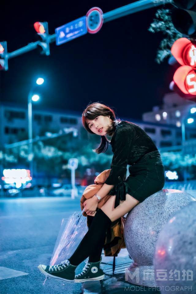 夜景模特