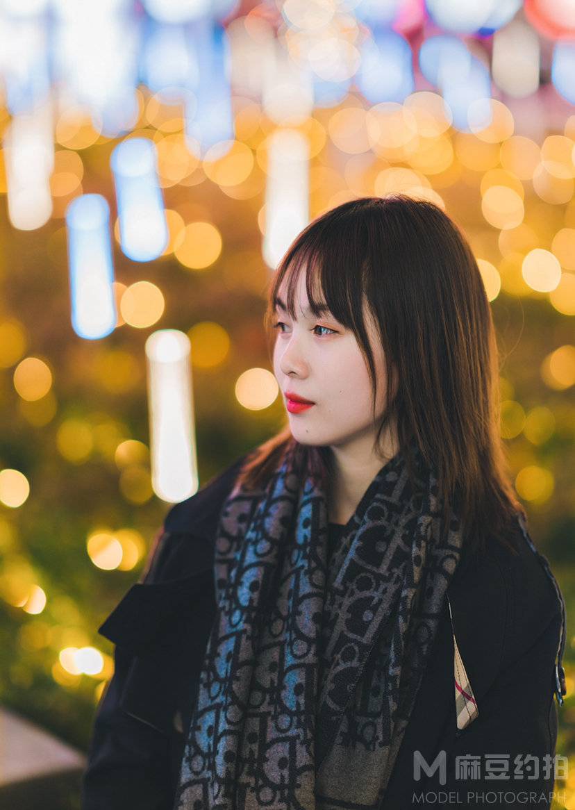 夜景模特