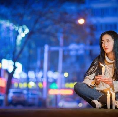 夜景模特