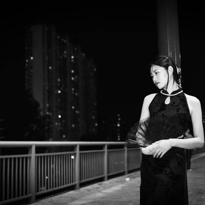 夜景模特