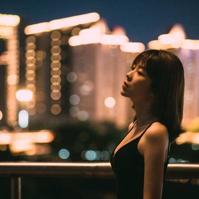 夜景模特