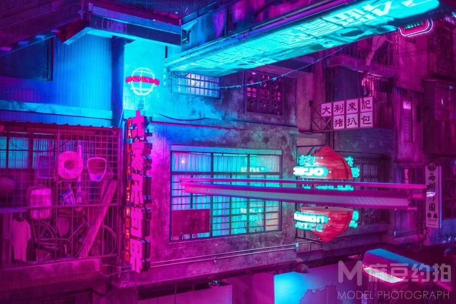 夜景模特
