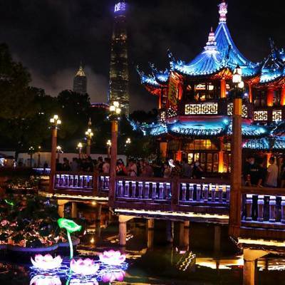 夜景模特