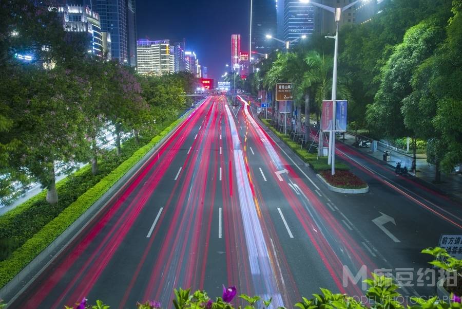 夜景模特