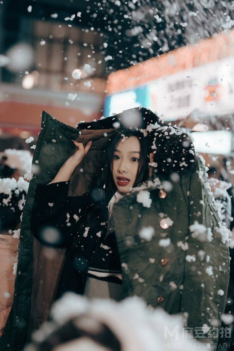 夜景模特
