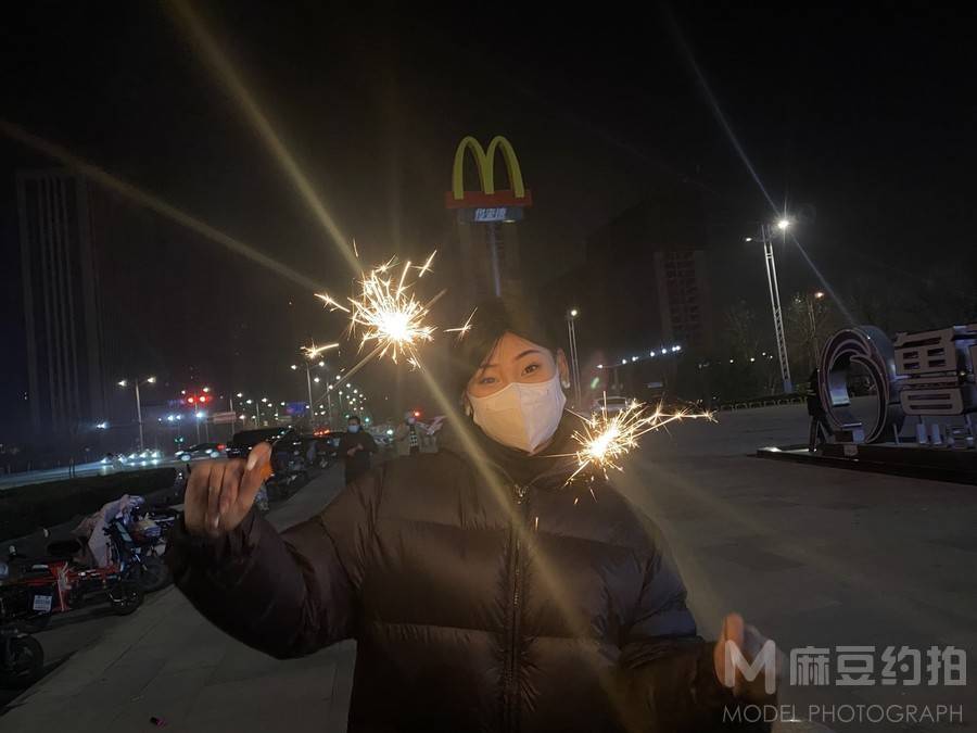 夜景模特
