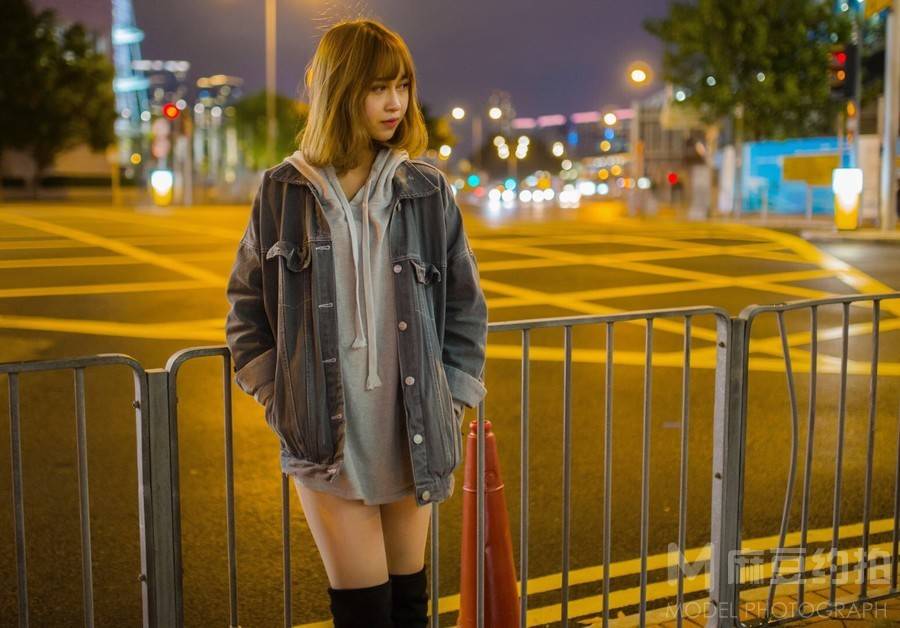 夜景模特