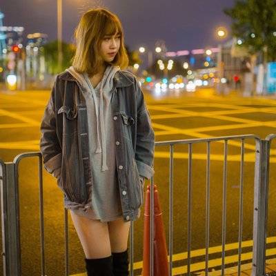 夜景模特
