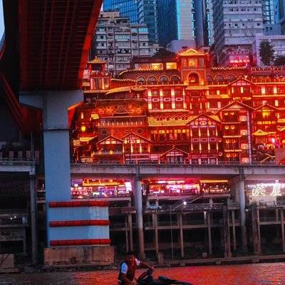 夜景模特